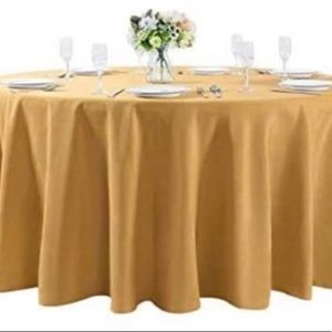 Round Gold Tablecloth